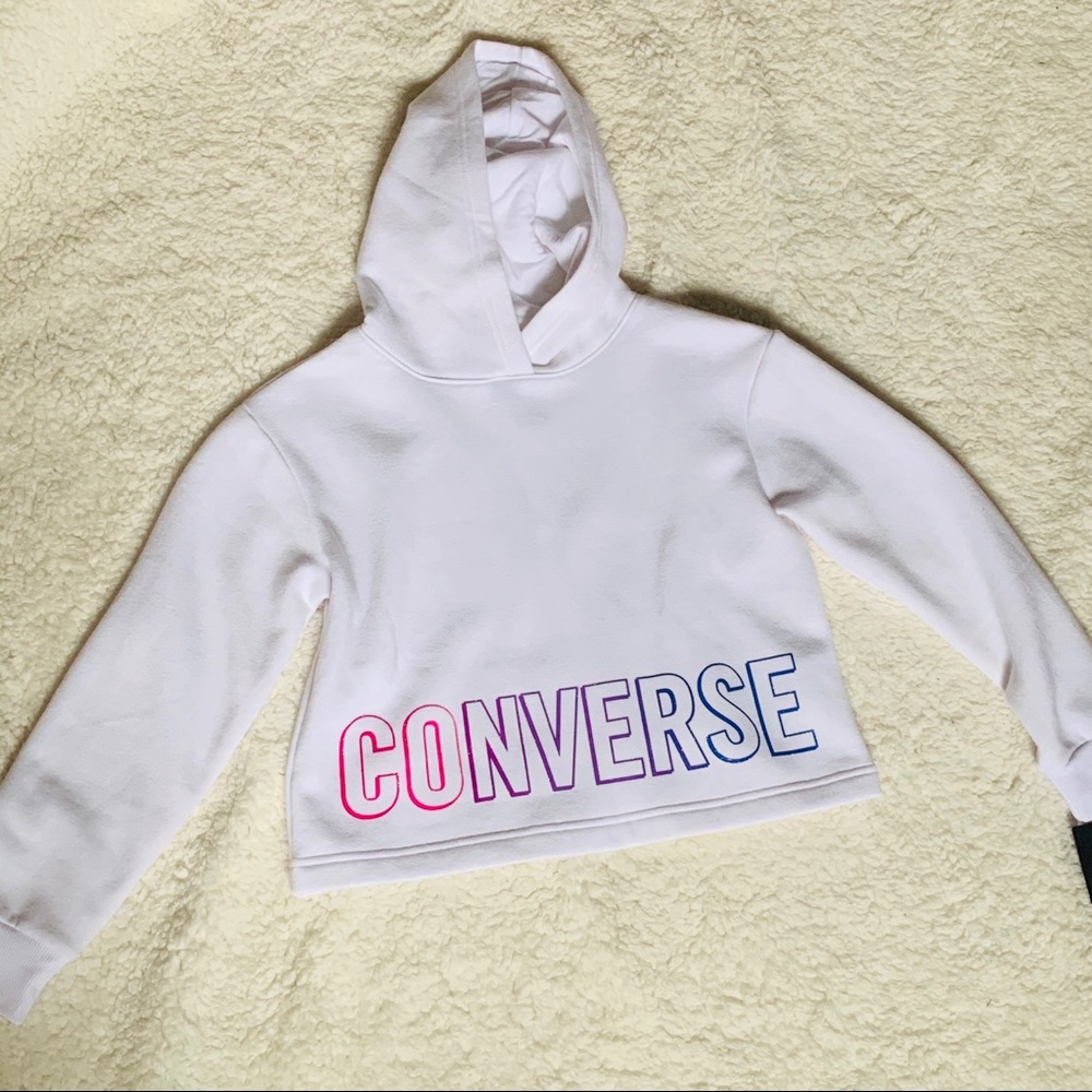 💚White cropped hoodie💚